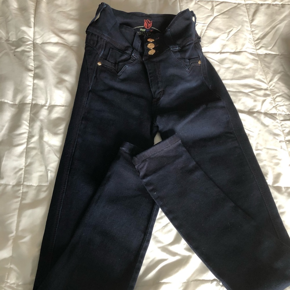 LatyRose Booty Lifting Dark Denim skinny jeans